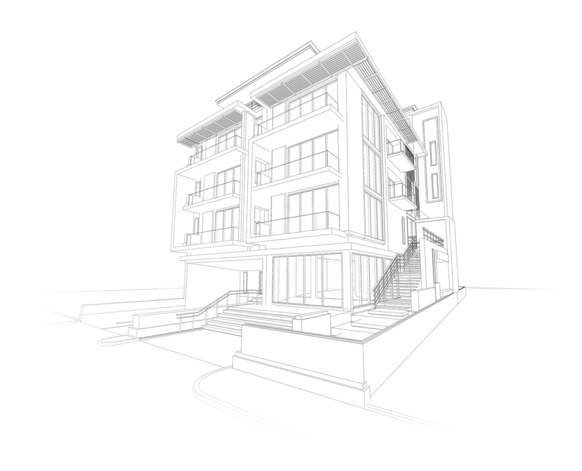 A sketch of an apartment complex